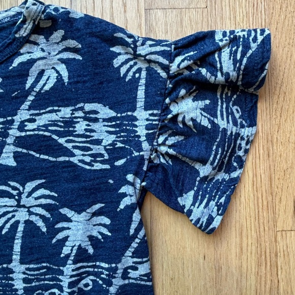Crewcuts Girls Blue Cover-Up/Dress with Palm Trees (size 8) - Picture 5 of 9